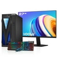 thumbnail image 1 of AQVIN PC de Jeu RVB Ordinateur de Bureau - AMD Radeon RX 550 4 Go GDDR5 Processeur Intel Core i7 16 Go RAM 512 Go SSD Windows 11 Pro Moniteur FHD 27 Pouces (Remis à Neuf), 1 of 5
