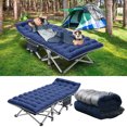 thumbnail image 3 of Ficisog Adult Camping Cot, Folding Cot Bed with 3" Detachable Mattress& Carry Bag, Supports 900 lbs, 3 of 13