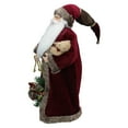 thumbnail image 3 of Northlight 24" Burgundy Santa Claus with Teddy Bear Christmas Figure, 3 of 5