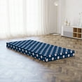 thumbnail image 5 of Sports Foldable Mattress, Baseball Stripes, 74.8" x 35.4", Night Blue Red White, by Ambesonne, 5 of 6