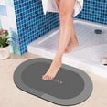 thumbnail image 5 of Under $5! InsCrazy Bathroom Rugs Bathroom Water Absorbent Floor Mats Diatomite Soft Mats Toilet Bathroom Doorway Quick Dry Foot Mats Household Non-Slip Mats Entrance Mats 17" x 24", 5 of 9