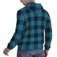 thumbnail image 3 of Hoodies for Men - Blue black plaid Long Sleeve Comfrt Men'S Fashion Hoodies & Sweatshirts, Sweatshirts for Men Hoodies Pullover Clothing Clothes with Pouch, 3 of 7