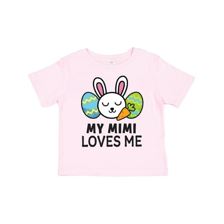

Inktastic My Mimi Loves Me with Bunny and Easter Eggs Gift Toddler Boy or Toddler Girl T-Shirt