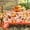 Orange, variant on Fall Tablecloth, Pumpkin Maple Leaf Thanksgiving Table Cloth, Floral Tablecloths, Blue Orange Buffalo Plaid Waterproof Table Cover for Autumn Harvest Party Picnic Dinner, 60 in x 84 in, Rectangle