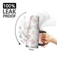 thumbnail image 3 of 40oz Pioneer Flower Floral Print Pattern Insulated Tumbler with Handle, BPA-Free Leak Proof Lid and Straws, Double Wall Vacuum, Hot 12h/Cold 34h, 3 of 6