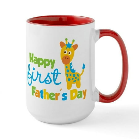 

CafePress - Giraffe 1St Fathers Day Large Mug - 15 oz Ceramic Large Mug