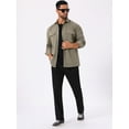 thumbnail image 2 of DARING DIVA Long Sleeve Button Solid Color Casual Work Jacket S Gray Khaki, 2 of 7