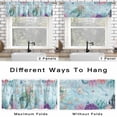 thumbnail image 6 of Curtain Valance for Windows Floral Sea Turtle Kitchen Curtain Valances Starfish Shell Coral Teal Green Valances Window Treatments Short Curtains for Kitchen Living Room Bedroom Home Decor 54x18 Inch, 6 of 9