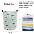 thumbnail image 3 of Howarmer Toy bin with Handle - Large Waterproof Cotton Linen Storage Basket, Collapsible & Convenient Home Organizer Containers for Kids Toys, Baby Clothing ( Blue Shark ), 3 of 8