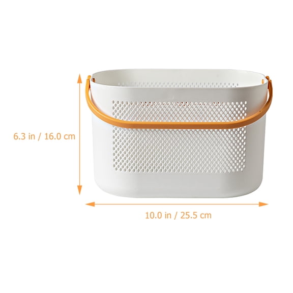 UPOUART Plastic Storage Basket with Handles for Bathroom Counter, Organizer Basket for Adults, 1 Piece
