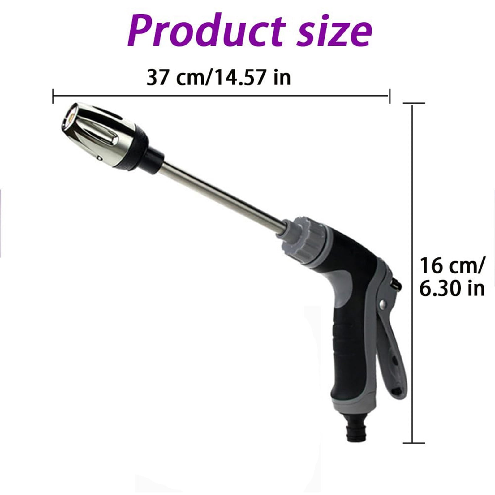 Aquoxis Pressure Washer – 15X More Powerful Than Hoses, Aquoxis Spray Nozzle, with 360° Rotating for Three Spray Modes, Easy Installation, Universal Compatibility (with Foam Pot + 3 Metal Connector)