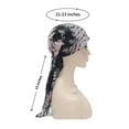 thumbnail image 5 of DLAPL Chemo Headwear for Women Head Scarf Lightweight Turban Headwraps Beanie Skull Cover Cap, Leaves Pink Black, 5 of 5