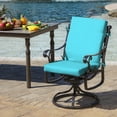 thumbnail image 3 of ARDEN Outdoor Dining Chair Cushion 20 x 20, Pool Blue Leala, 3 of 11
