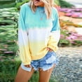 thumbnail image 2 of Womens Round Neck Long Sleeve Tops Loose Casual Pullover with Pockets Winter Tie-Dye Sweatshirt, 2 of 6