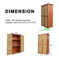 thumbnail image 2 of 60.6" Storage Cabinet, Wooden Garden Shed with Rattan Doors & Waterproof Roof for Garden, Lawn, Patio - Brown, 2 of 8