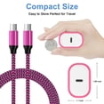 thumbnail image 6 of Type C Charger Block Fast Charging, PD 20W Charging Block with Type C to C Cable 6FT, USB C Block Charger Wall Adapter Plug Charger Station Power Base Compatible for iPhone Samsung Android, Pink, 6 of 7