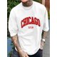thumbnail image 1 of CHICAGO USA Print Men's Casual Trendy Fashion Crew Neck T-shirt, 1 of 5