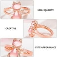thumbnail image 3 of MasteelfCA 1PC Pink Crystal Cat Ring Stylish Rhinestone Inlaid Ring Female Ring (Rose Gold), 3 of 7
