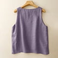 thumbnail image 4 of Bovemsi Women's Cotton Linen Camisole - Lightweight Comfortable V Neck Sleeveless Vest, Outer Wear & Base Layer for Under Clothes, 4 of 8