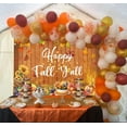 thumbnail image 3 of Happy Fall Y'all Funny Banner Backdrop Autumn Maple Leaves Pumpkin Wood Wall Background for Photography Fall Thanksgiving Party Decorations Supplies Photo Props, 3 of 5