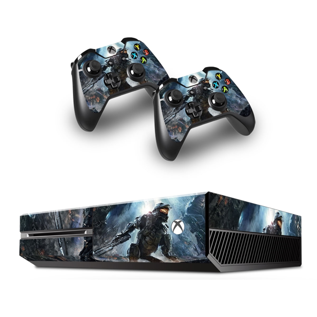oneerlijk Schiereiland item Vinyl Decal Protective Skin Cover Sticker for Xbox One Console and 2  Controllers - Halo 4, Navy - Walmart.com