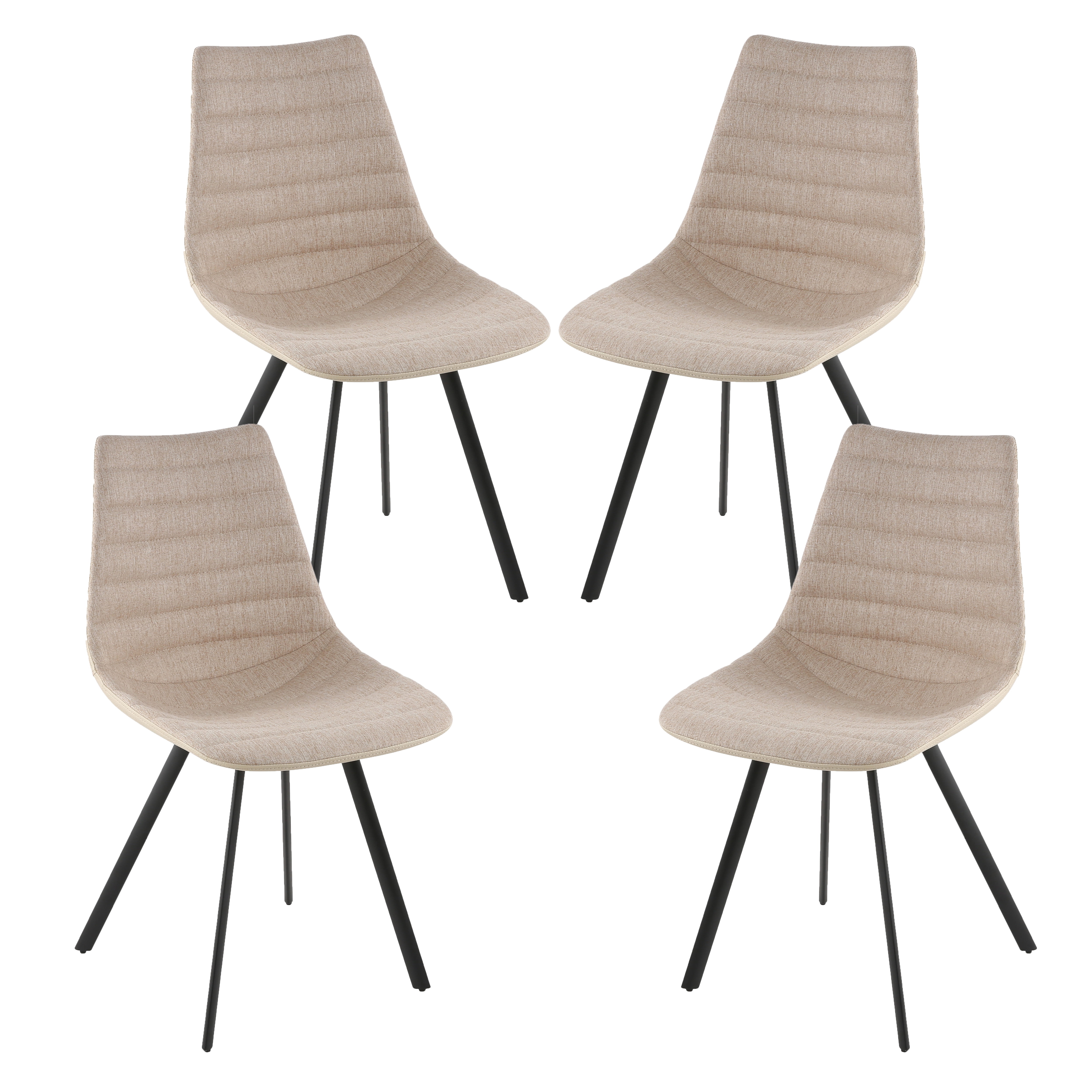 Edgemod Mendonica Dining Chair in Beige (Set of 4)