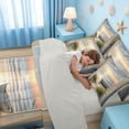 thumbnail image 5 of Erosebridal Coastal Beach 7pcs Bedding Comforter Set,Rustic Farmhouse Cabin Queen Bedding Sets For Men Women,Reversible Light Gray, 5 of 7