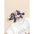 thumbnail image 4 of Suealasg Baby Boys 3Pcs Summer Outfits Short Sleeve Letter Print Romper + Baseball Print Pants + Headband Set 3 6 12 18 Months Newborn Baseball Clothes, 4 of 8