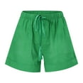 thumbnail image 4 of POINTERTECK Womens Comfy Drawstring Splice Casual Elastic Waist Pocketed Loose Shorts Pants, 4 of 4
