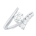 thumbnail image 4 of Cow Jewel 1.60 Ct Round Cut Diamond Ring - 14K White Gold Bypass Swirl Engagement Ring - Wedding Diamond Jewelry for Special Occasions - Wife’s Anniversary Gift - Birthday Diamond Present, 4 of 4