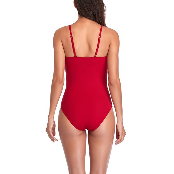 Traje De Baño De Una Pieza, Traje De Baño Transpirable Para Mujer, Lavable A Máquina, Cuello En V, Elástico Para Baño De Spa Para Piscina ANGGREK Otros