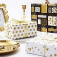 thumbnail image 2 of Christmas Wrapping Paper, 12 Sheets Gift Wrapping Paper In 3 Different Pattern, Recyclable Luxury Gold Wrapping Paper And Tags For Birthday, Valentine, 2 of 5