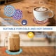 thumbnail image 3 of Scienceny Posavasos de cristal para coche, 6 piezas, posavasos de cristal con diamantes de imitación para bebida, taza de leche, mantel Automoción decorativa y accesorios, 3 of 6