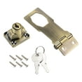 thumbnail image 2 of Keyed Hasp Locks with Screws for Door Keyed Alike 3 Piece Bronze 3 inch, 2 of 6