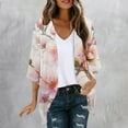 thumbnail image 2 of Chiffon Kimono Cardigans for Women, Loose Open Front Kimono Cover ups for Ladies Summer Dressy Top Multicolor M, 2 of 5