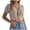 Khaki, variant on Crochet Cardigans For Women Spring Summer Beach Short Sleeve Shrug Cropped Boho Lightweight Sweater Cover Up Tie Front Tops (Khaki, S)