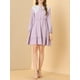 thumbnail image 5 of INSPIRE CHIC Vestidos Retro con Volantes para Mujeres, Vestido A-Line con Panel de Encaje y Cuello Peter Pan, Talla XS, Rosa, 5 of 6