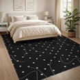 thumbnail image 3 of ODIKA 8'x10' Washable Area Rug Alfombras Understated Polka Dot Balanced Symmetry Para Habitacion for King Size Bedroom Under Bed, Master Suite, Non-Shedding, Easy Care, 3 of 7