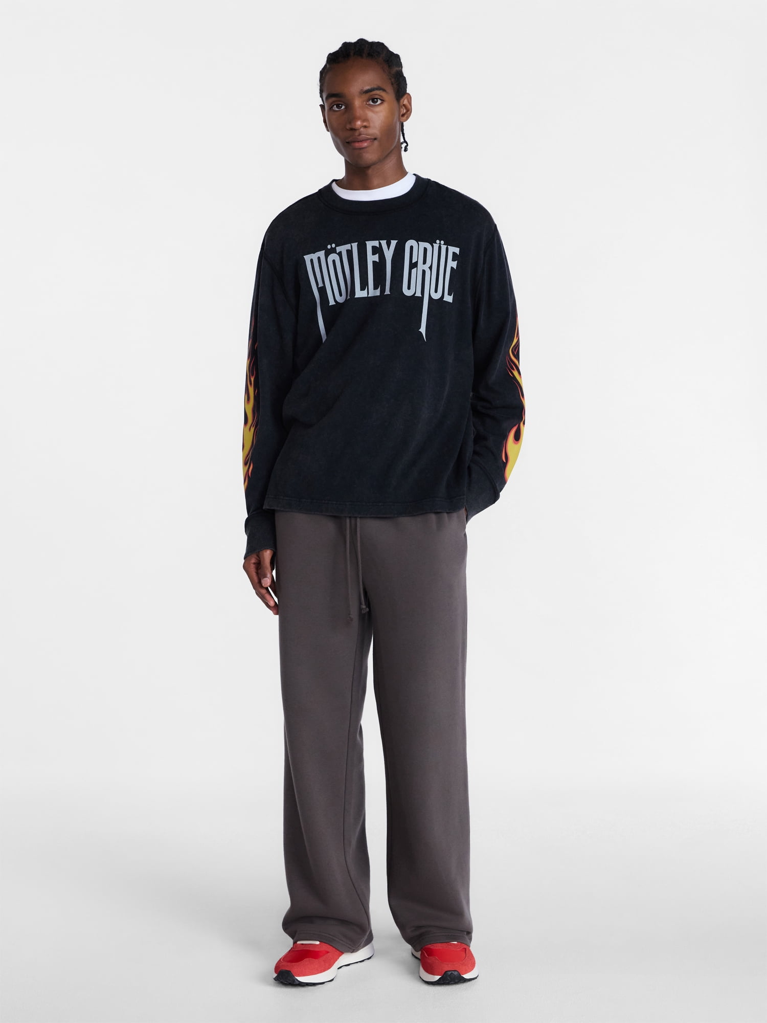 No Boundaries Fleece Open Hem Pants, Men's XS-5XB