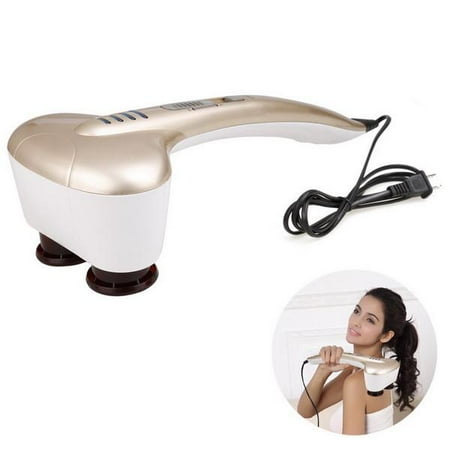 Electric Handheld Dual-Head Percussion Full Body Massager with Heating