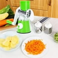 thumbnail image 3 of Viflosae 3 In 1 Multifunctional Vegetable Cutter & Slicers Hand Roller Type Drum Vegetable Cutter With 3 Blades Removable Easy To Clean Rollback, 3 of 9