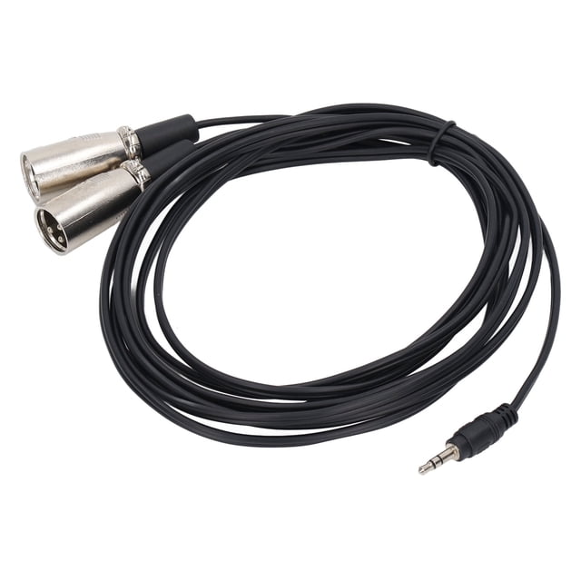 Cable TRS macho a doble XLR macho, cable adaptador de 3,5 mm macho a doble micrófono, cable XLR doble de mayor durabilidad