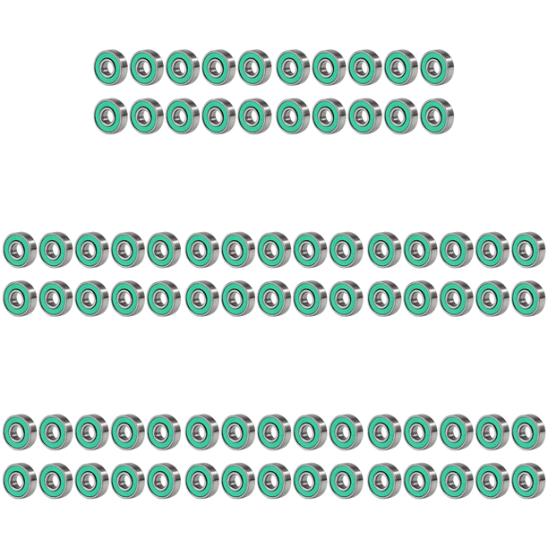 10pcs 608rs ABEC-9 Cojinete bolas Scooter Cojinetes profunda en miniatura (Verde)