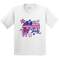 thumbnail image 3 of Inktastic 4th of July Fireworks Stars and American Flag Youth T-Shirt, 3 of 5