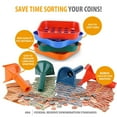Coin Counters Tubes & Coin Sorters Tray 4 ColorCoded Coin Sorting