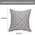 thumbnail image 4 of PiccoCasa 2Pcs Plaids Diamonds Shape Geometric Cushion Cover, 18"x18" Gray, 4 of 6