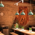 thumbnail image 5 of FSLiving J-Type Track Light Pendants Full Spectrum 10W LED Plant Grow Light Juno Track Light Adjustable Length Hemp Rope Nordic Wood Geometric Green for Indoor Plant Kitchen Island, Customizable, 5 of 9