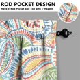 thumbnail image 5 of Kitchen Curtains 36 Inch Short - 3 Panel Set, Rod Pocket Window Curtain, Boho Floral Tribal Style, 100% Polyester for Farmhouse, Kitchen, Cafe, Bedroom, Easy Wash, 5 of 6