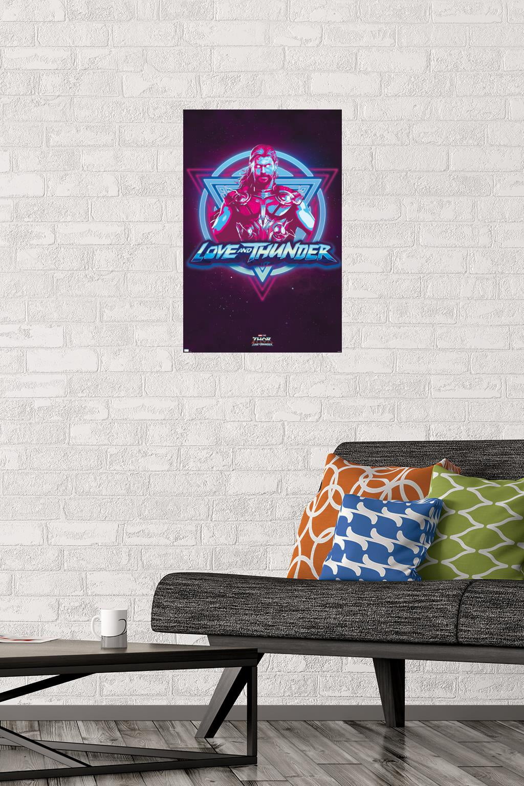 Marvel Thor: Love and Thunder - Vaporwave Wall Poster, 14.725" x 22.375"