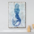 thumbnail image 2 of wall26 Canvas Print Wall Art Blue Mermaid Silhouette on Wood Panels Fantasy &amp; Sci-Fi Ocean Illustrations Modern Art Rustic Scenic Relax/Calm Multicolor for Living Room, Bedroom, Office - 32", 2 of 7